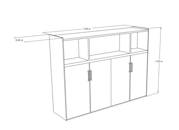 Credenza ejecutiva de 4 puertas OF20CR633422 - Imagen 3